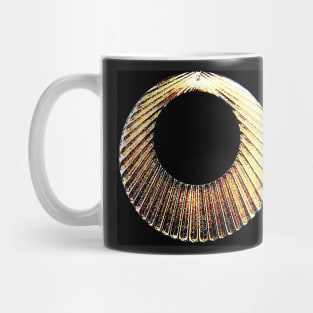 MOD ART DECO GEOMETRIC GOLD CIRCLES SPHERES ON BLACK Mug